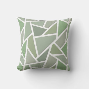 Almofada Teste padrão de mosaico da verde azeitona