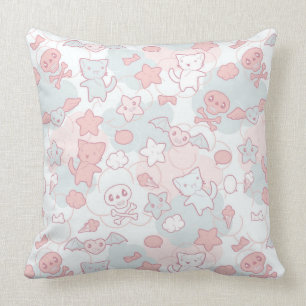 Almofada teste padrão do kawaii com doodle