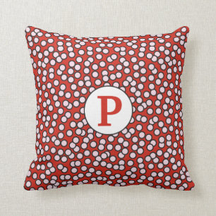 Almofada Teste padrão Dotty do monograma
