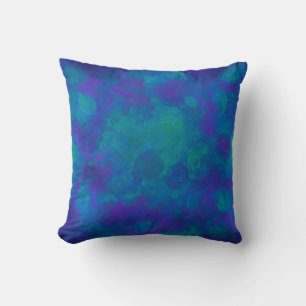 Almofada Teste padrão elegante roxo da aguarela do verde