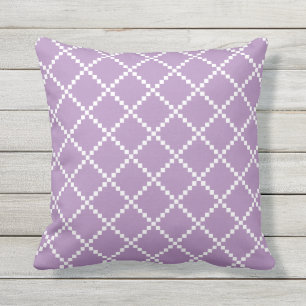 Almofada Teste padrão exterior roxo do escandinavo dos