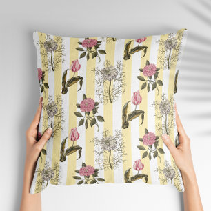 Almofada Teste padrão floral do vintage inglês velho do