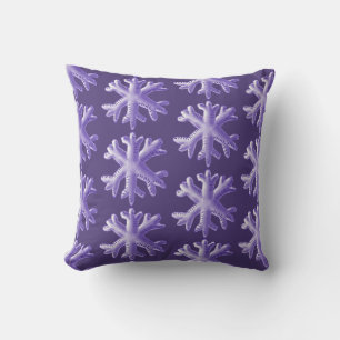 Almofada Teste padrão macio ultravioleta do floco de neve