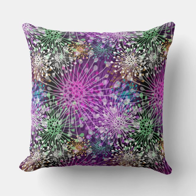 Almofada Teste padrão manchado vívido (Frente)