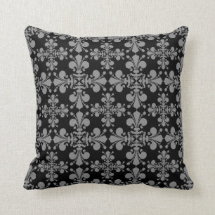 Almofada Teste padrão medieval elegante da flor de lis
