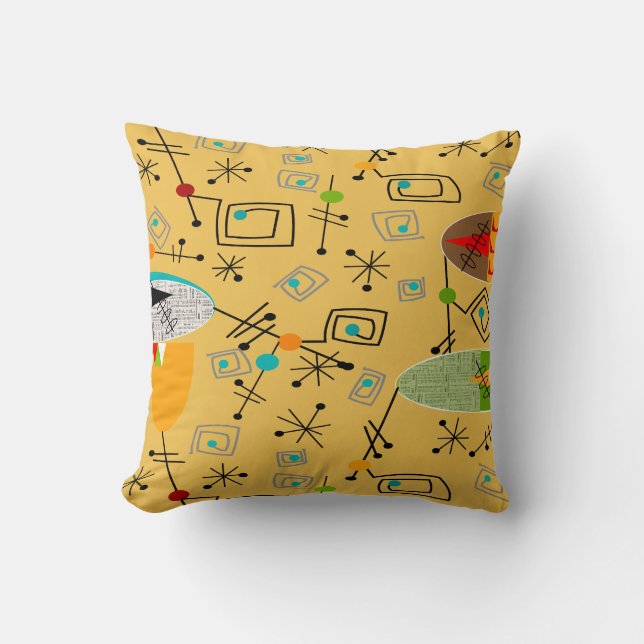 Almofada Teste padrão moderno #91 dos Ovals do travesseiro (Frente)