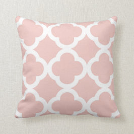Almofada Teste padrão na moda do trevo no rosa e no branco