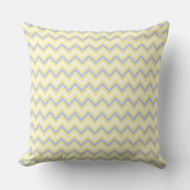 Almofada Teste padrão Pastel de Chevron (Frente)