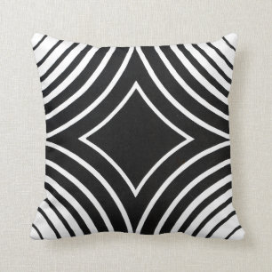 Almofada Teste padrão preto e branco Pilllow