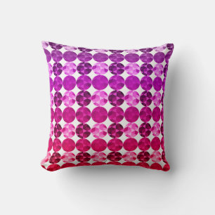 Almofada Teste padrão rosa vermelha roxo de Ombre dos