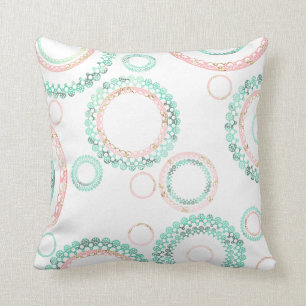 Almofada Teste padrão simples da mandala (branco)