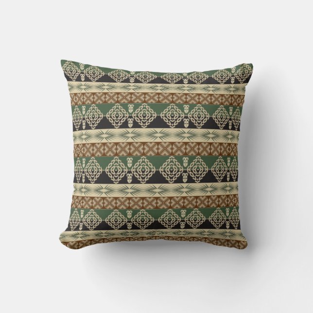 Almofada teste padrão tribal africano étnico (Frente)