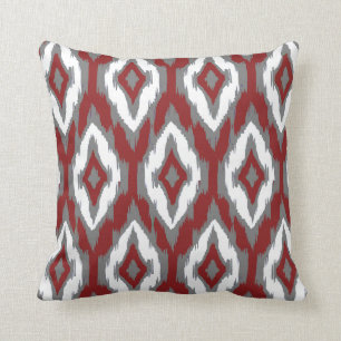 Almofada Teste padrão tribal branco cinzento moderno 1a de