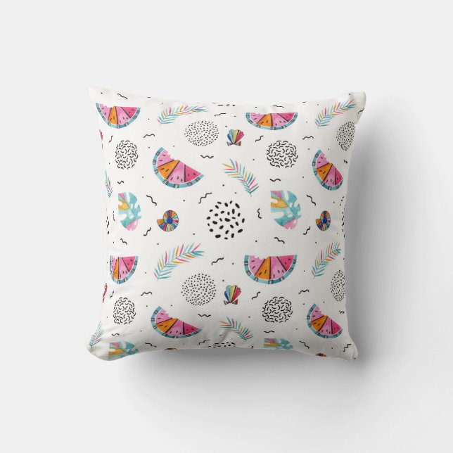 Almofada Teste padrão tropical do verão do estilo de (Frente)