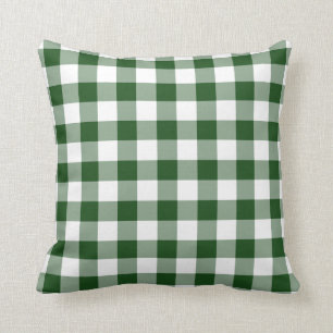 Almofada Teste padrão verde e branco do guingão