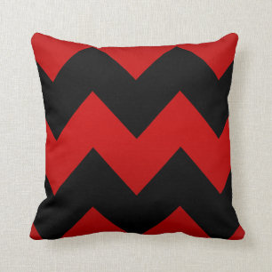 Almofada Teste padrão vermelho e preto da obscuridade
