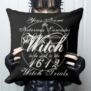 Almofada Testes de bruxas ocultas personalizadas