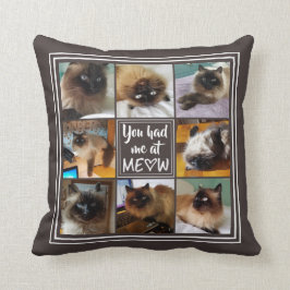 Almofada Teve-me no MEOW | 8-Foto (cor editável)