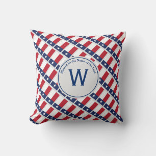 Almofada TEXAS FLAG Lone Star - Escritura de Monograma Pers