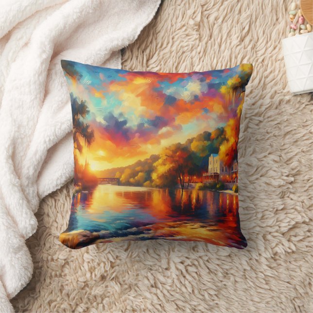 Almofada "Texas Hill Country: River Sunset" (Cobertor)