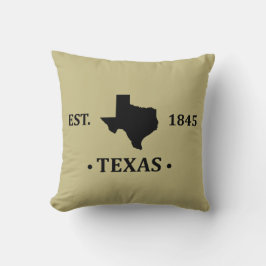 Almofada Texas mapeia preto no estado de estrela solitária