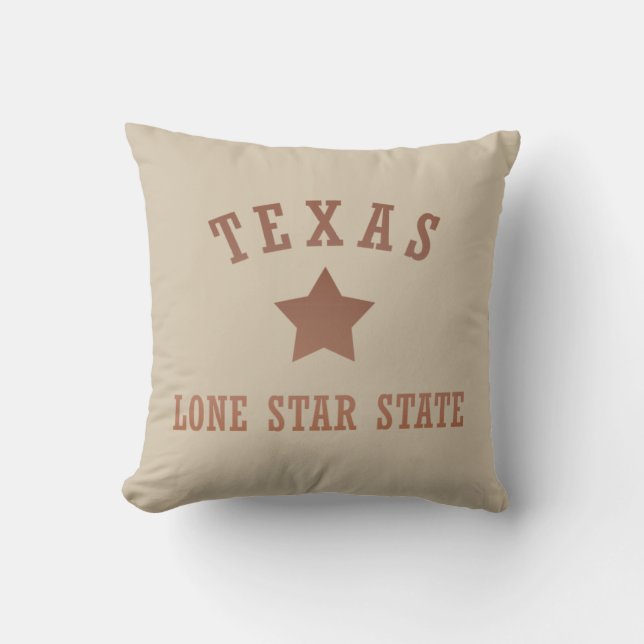Almofada Texas vintage, o estado de estrela solitária (Frente)