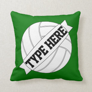 Almofada Texto da equipe do voleibol & travesseiro