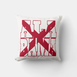 Almofada Texto de bandeira do estado do Alabama