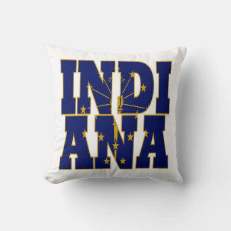 Almofada Texto do sinalizador do estado de Indiana