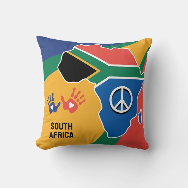Almofada Texto Personalizado África do Sul (Frente)