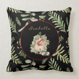 Almofada Texto personalizado com guaxinim sonolento, cor 20