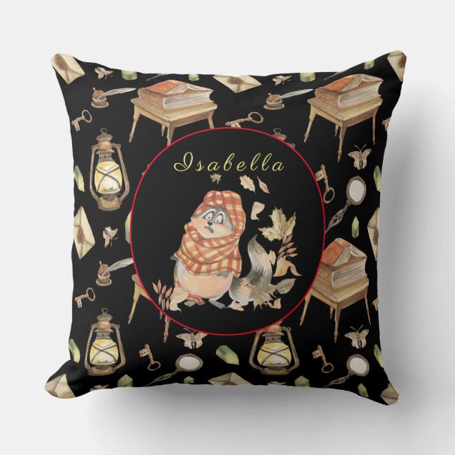 Almofada Texto personalizado de outono, Cor 20"X20" (Frente)