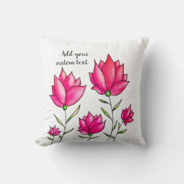 Almofada Texto Personalizado do Artefato de Cores d'Água de