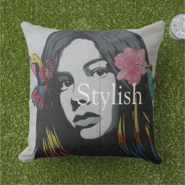 Almofada Texto personalizado Na moda gráfico aquarela pintu