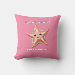 Almofada Texto Personalizado ou Nome Starfish Design