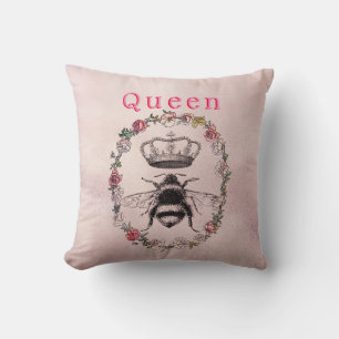 Almofada Texto Personalizado/ Rosa Dourado Fundo de Soldadu