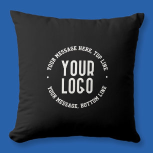 Almofada Texto personalizável e seu logotipo ou imagem carr