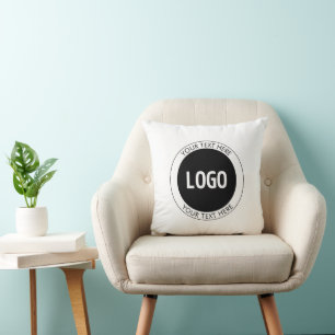 Almofada Texto Personalizável Simples & Seu Logotipo ou Ima