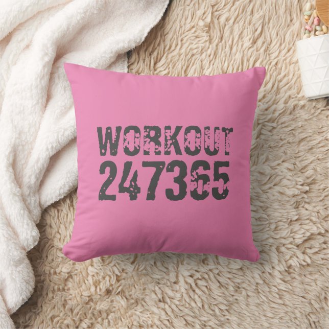 Almofada Texto vestido e arranhado Workout 247365 rosa (Cobertor)