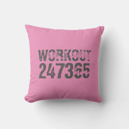 Almofada Texto vestido e arranhado Workout 247365 rosa