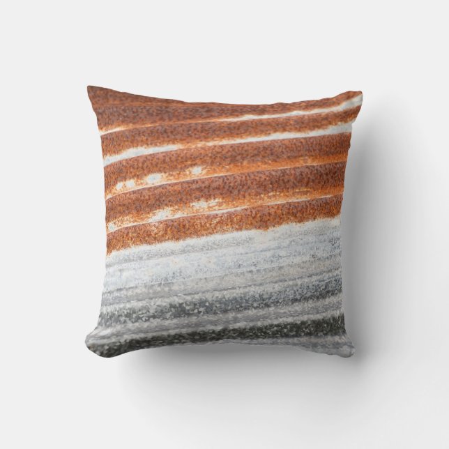 Almofada Textura antiga de superfície de zinco enferrujada (Frente)