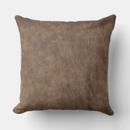 Almofada Textura de couro cognac envelhecido desgastado