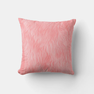 Almofada Textura de pele de lã rosa macia