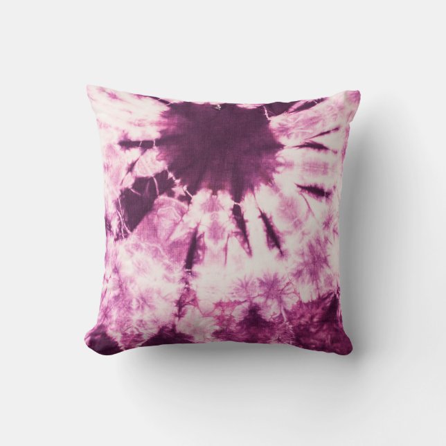 Almofada Textura de Tie Dye Batik Roxo (Frente)
