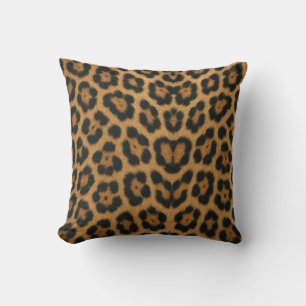 Almofada Textura e Padrão de Pele de Leopardo 