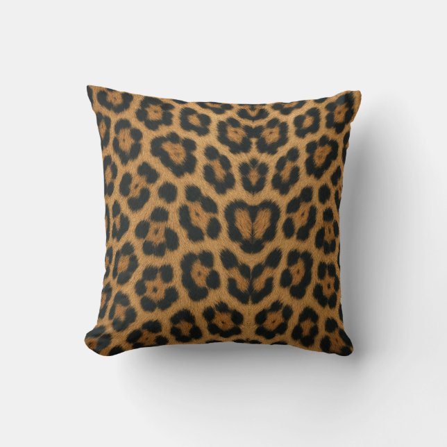 Almofada Textura e Padrão de Pele de Leopardo  (Frente)