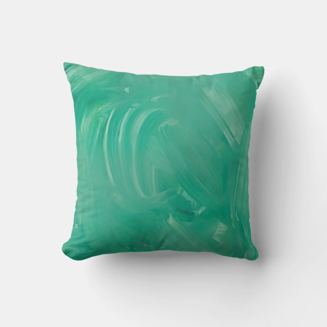 Almofada Textura em acrílico verde pintado (Frente)