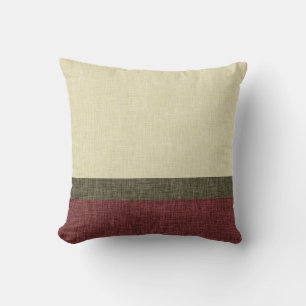 Almofada Textura em tons de cintura Khaki Verde Borgonha Si