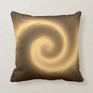Almofada Textura espiral dourada