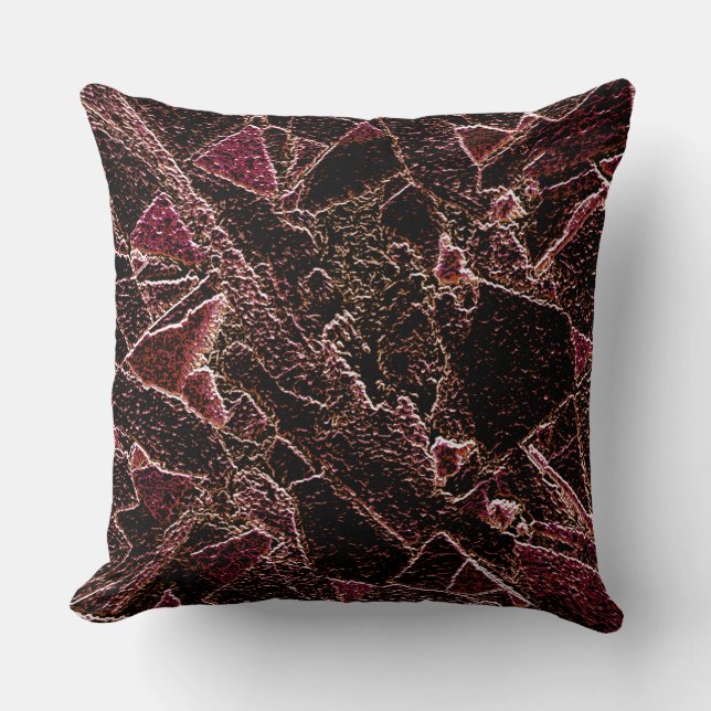 Almofada Textura estilo rocha marrom entalhada (Frente)